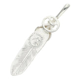GORO'S HEART WHEEL FEATHER SMALL NECKLACE TOP PENDANT