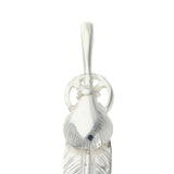 GORO'S HEART WHEEL FEATHER SMALL NECKLACE TOP PENDANT