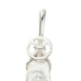 GORO'S HEART WHEEL FEATHER SMALL NECKLACE TOP PENDANT