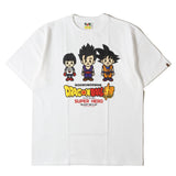 [XL] A BATHING APE BAPE X DRAGON BALL SUPER SUPER HERO PAN AND SON GOHAN AND SON GOKU BABY MILO T-SHIRT WHITE