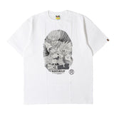 [XL] A BATHING APE BAPE X DRAGON BALL Z FATHER SON KAMEHAMEHA GREAT APE BIG APE HEAD T-SHIRT WHITE