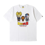 [XL] A BATHING APE BAPE X DRAGON BALL Z BABY MILO TRUNKS AND MECHA FRIEZA T-SHIRT WHITE