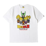 [XL] A BATHING APE BAPE X DRAGON BALL Z BABY MILO SUPER SAIYAN AND CELL T-SHIRT WHITE