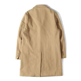 [L] A BATHING APE BAPE MR. BATHING APE MELTON WOOL CAMO LINED CHESTER COAT BEIGE