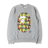 [M] A BATHING APE BAPE X DRAGON BALL Z MILO CHARACTER APE FACE CREWNECK SWEATSHIRT GREY