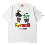 [XL] A BATHING APE BAPE X DRAGON BALL Z SON GOKU AND PICCOLO BABY MILO T-SHIRT WHITE