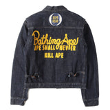 [S] A BATHING APE CHAMPION LOGO DENIM JACKET