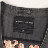 [2] NEIGHBORHOOD 00s SVG LIGHTNING BEAR EMBROIDERED COTTON CANVAS VEST (CELEBRITY-WORN) BLACK