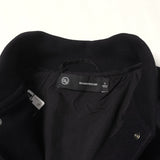 [L] UNDERCOVER 24AW x GU FAUX LEATHER SLEEVE MELTON STADIUM JACKET BLACK