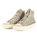 [27cm] NONNATIVE x LIBERTY DWELLER TRAINER HI COTTON CANVAS ALLOVER PRINT SNEAKERS BEIGE