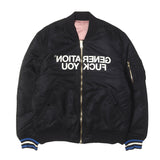 [M] SUPREME 16FW x UNDERCOVER REVERSIBLE MA-1 JACKET BLACK PINK
