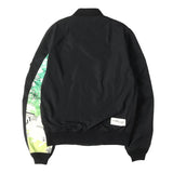 [2] UNIFORM EXPERIMENT x FRAGMENT DESIGN x ASGER JORN x ALPHA CUSTOM SLEEVE MA-1 FLIGHT JACKET BLACK