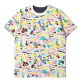 [L] A BATHING APE BAPE MULTI CAMO REVERSIBLE T-SHIRT MULTICAMO NAVY
