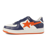 [US10] A BATHING APE BAPE BAPE STA #3 LEATHER SNEAKER BLUE ORANGE WHITE