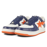 [US10] A BATHING APE BAPE BAPE STA #3 LEATHER SNEAKER BLUE ORANGE WHITE