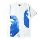 [M] A BATHING APE BAPE 00s LIMITED TO 100 AOYAMA-EXCLUSIVE APE FACE HAND-PRINTED T-SHIRT (DEADSTOCK, INCLUDES CAMPBELL'S SOUP CAN PACKAGING) WHITE