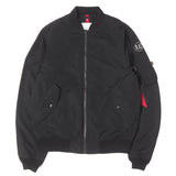 [3] UNIFORM EXPERIMENT x FRAGMENT DESIGN x ASGER JORN x ALPHA CUSTOM SLEEVE MA-1 FLIGHT JACKET BLACK