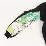 [3] UNIFORM EXPERIMENT x FRAGMENT DESIGN x ASGER JORN x ALPHA CUSTOM SLEEVE MA-1 FLIGHT JACKET BLACK
