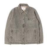 [L] UNDERCOVER 02SS THE ILLUSION HAZE-ERA DIAMOND DOT BEAR EMBROIDERY DENIM JACKET BLACK