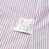 [S] VISVIM BECHER STRIPE B.D. SHIRT PURPLE WHITE