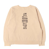 [L] A BATHING APE BAPE 00s FOOT SOLDIER MAYO RAGLAN SWEATSHIRT BEIGE