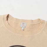 [L] A BATHING APE BAPE 00s FOOT SOLDIER MAYO RAGLAN SWEATSHIRT BEIGE