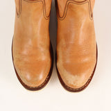 VISVIM WABANAKI BOOTS LEATHER PECOS BOOTS LIGHT BROWN