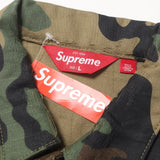 [L] SUPREME 25AW JACQUARD LOGOS DENIM TRUCKER JACKET WOODLAND CAMO