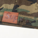 [L] SUPREME 25AW JACQUARD LOGOS DENIM TRUCKER JACKET WOODLAND CAMO