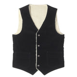 [2] NUMBER (N)INE 00s CORDUROY BOA VEST BLACK