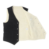 [2] NUMBER (N)INE 00s CORDUROY BOA VEST BLACK