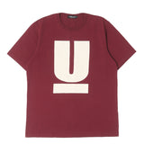 [XL] UNDERCOVER U-LOGO CREWNECK T-SHIRT BURGUNDY