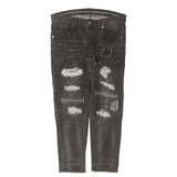 [S] NUMBER NINE STRETCH GRUNGE DENIM PANTS (2001 AW STANDARD ERA REVIVAL) BLACK