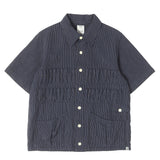 [M] VISVIM 21SS KETCHUM SHIRT S/S SANTOME STRIPE NAVY
