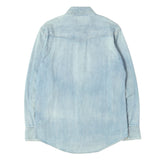 [2] VISVIM 12SS SOCIAL SCULPTURE SHIRT DAMAGED VINTAGE-PROCESSED WESTERN DENIM SHIRT INDIGO