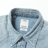 [2] VISVIM 12SS SOCIAL SCULPTURE SHIRT DAMAGED VINTAGE-PROCESSED WESTERN DENIM SHIRT INDIGO
