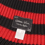 NUMBER (N)INE 05SS NIGHT CRAWLER ERA BORDER-LINED LONG KNIT CAP BLACK/RED