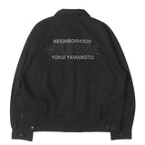 [L] NEIGHBORHOOD x WILDSIDE YOHJI YAMAMOTO 26SS FULL ZIP WORK JACKET BLACK