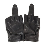 NUMBER (N)INE 04AW GIVE PEACE A CHANCE ERA x JAM HOME MADE FUCK LEATHER GLOVES BLACK