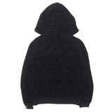 [M] A BATHING APE JACQUARD CAMO FULL-ZIP PILE HOODIE SWEATSHIRT BLACK