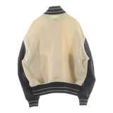 [3]  KAPITAL I-FIVE VARSITY WOOL BOMBER LEATHER SLEEVE JACKET