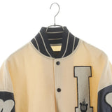[3]  KAPITAL I-FIVE VARSITY WOOL BOMBER LEATHER SLEEVE JACKET