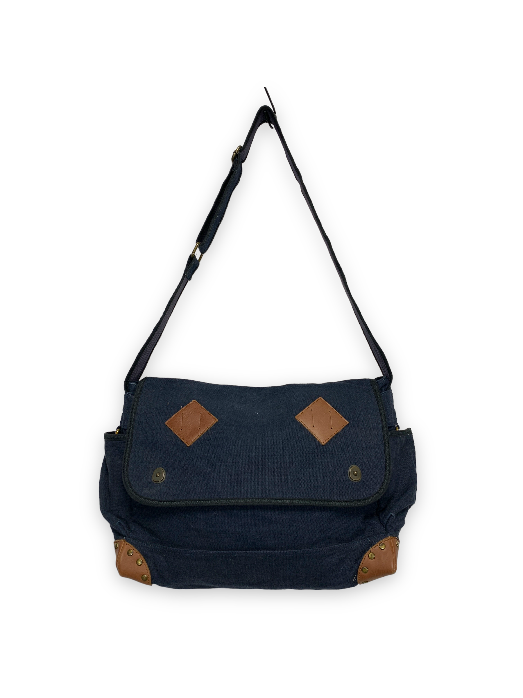 新品 KAPITAL デザイン ミリタリーキャンバス ショルダーバッグ ブルー 新品 KAPITAL デザイン ミリタリーキャンバス ショルダーバッグ