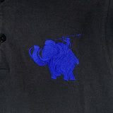 [L] Kapital Mammoth Embroidered Polo Shirt Black