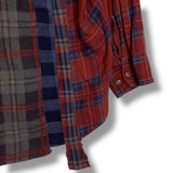[M] Needles Rebuild Wide 7 Cut Flannel Shirt