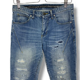 [S] Number Nine Nano Universe Slim Distressed Denim Jeans Indigo