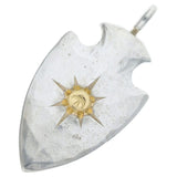 GORO'S SILVER LARGE ARROWHEAD WITH GOLD MEDAL