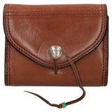 GORO'S SILVER CONCHO SADDLE LEATHER RING NOTEBOOK WALLET