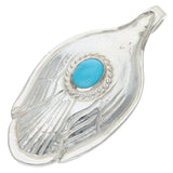 GORO'S TURQUOISE ROPE SPOON PENDANT