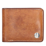 GORO'S BI-FOLD SADDLE LEATHER WALLET WITH SILVER CONCHO